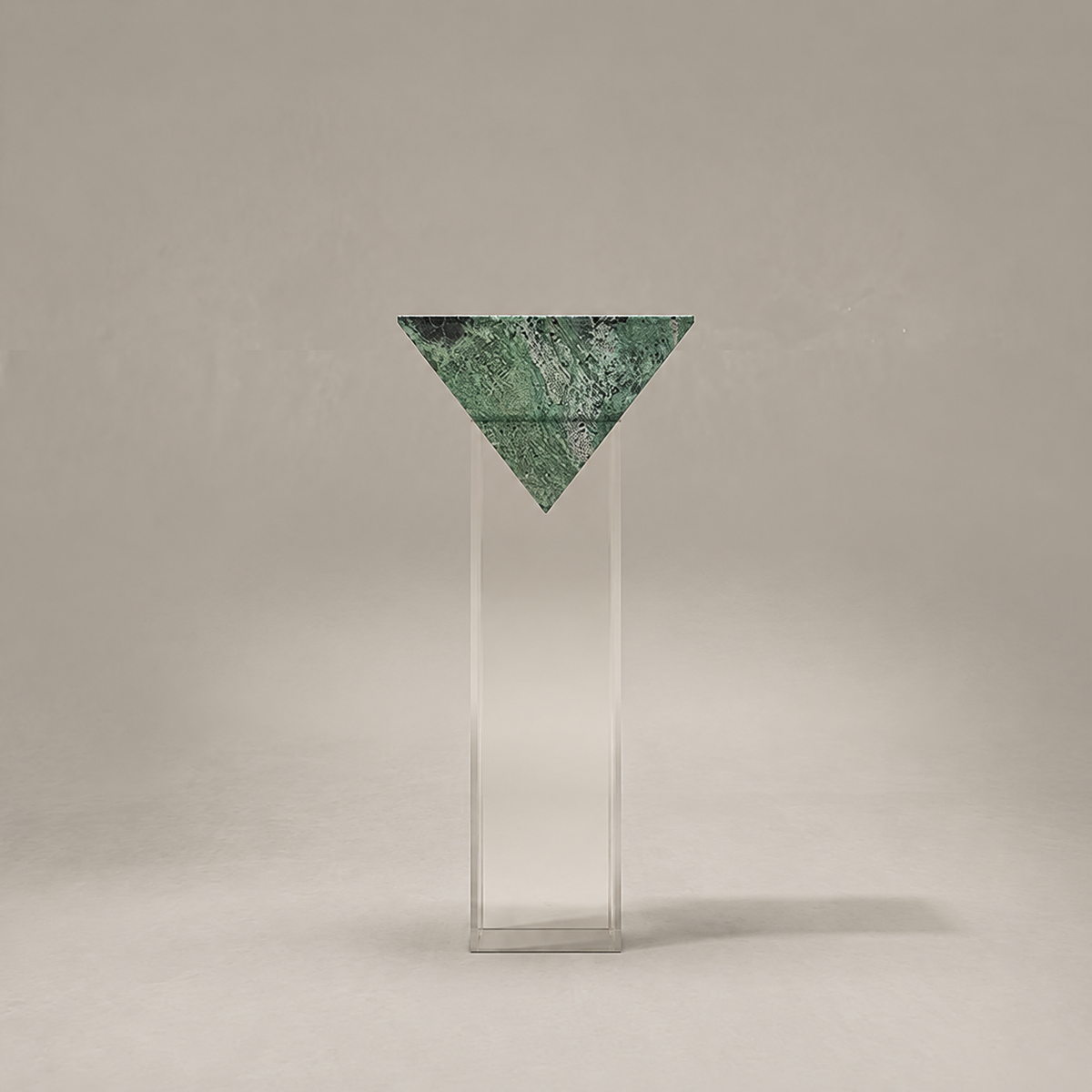 Levitate Prism Marble & Acrylic Pedestal Side Table Set – view 3