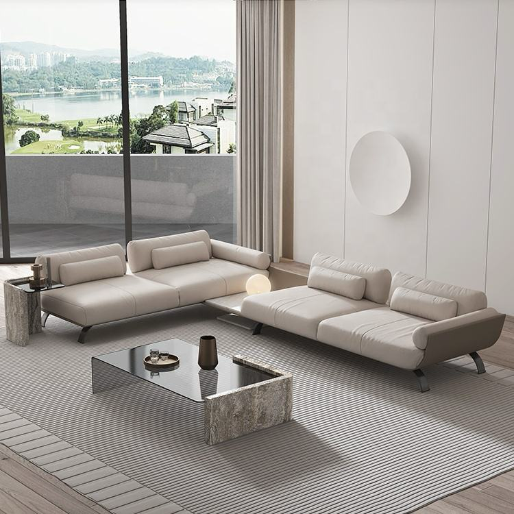 Contour Marble & Bent Smoked Glass Coffee Table – view 2